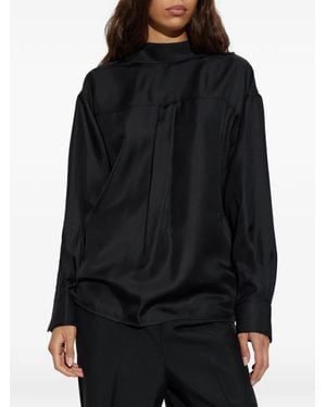 Alexander Wang Silk Reverse-Detail Shirt - Black