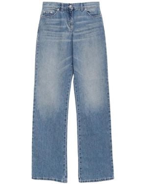 JULIE KEGELS Faded-Wash Straight-Leg Jeans - Blue