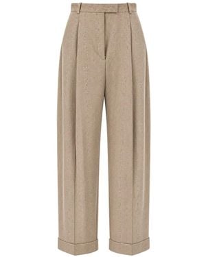 HUGO Tornara Relaxed-Fit Trousers - Natural