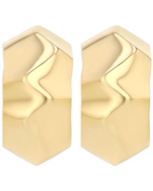 Lizzie Mandler Kleine 18Kt Wave Gelbgoldohrringe - Natur