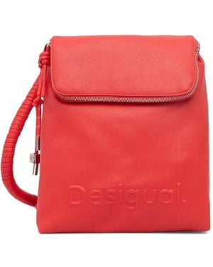 Desigual Medium Half Hampton Backpack - Red