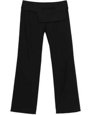 St. Agni Pantalon Droit À Détails De Sangles - Black