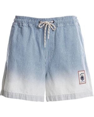 Agua Bendita Striped Swim Shorts - Blue