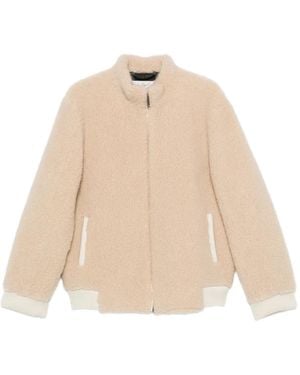 God's True Cashmere Ribbed-Hem Jacket - Natural