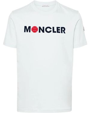 Moncler T-Shirt Con Logo - Bianco