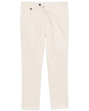 Michael Coal Buttoned Trousers - White