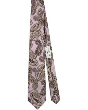 Etro ペイズリー シルクネクタイ - ホワイト