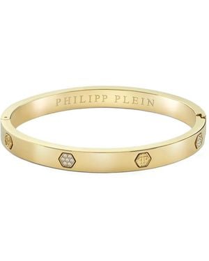 Philipp Plein Crystal-Embellished Cuff Bracelet - Metallic