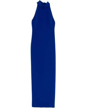 Amsale Crepe Gown Dress - Blue