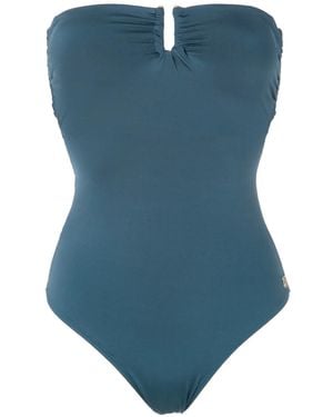 Brigitte Bardot Bandeau Swimsuit - Blue