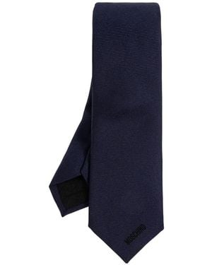Moschino Seidenkrawatte Mit Teddy-Motiv - Blau