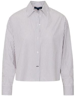 Patrick Assaraf Striped Cotton Shirt - White