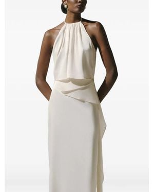 Baobab Lorena Halterneck Ruched Blouse - White