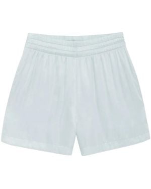 Anine Bing Kam Elasticated-Waistband Shorts - White
