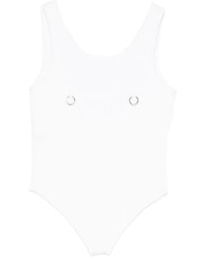 MEDEA Ring-Detail Bodysuit - White