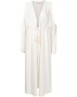 Olympiah Abito Midi Jussi Con Spalle Scoperte - Bianco