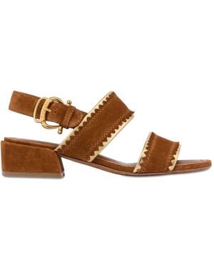 Pollini Slingback Heeled Sandals - Brown