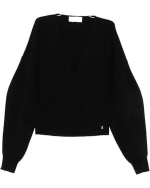 Sportmax Gerippter Pullover - Schwarz