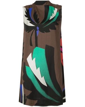 Osklen Vestido Con Estampado Palmeira Bahia - Verde