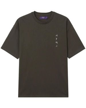 AFTERMATHS Graphic-Print Cotton T-Shirt - Grey