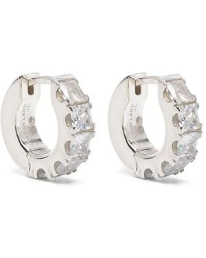 Hatton Labs Boucles D'Oreilles À Design Pavé - Blanc