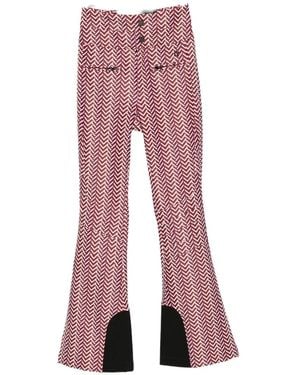 Perfect Moment Chevron-Print Ski Pants - Pink