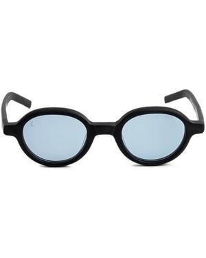 Kaleos Eyehunters Lemons Round-Frame Sunglasses - Black