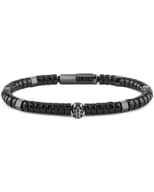 Philipp Plein Beads Skull-Charm Bracelet - White
