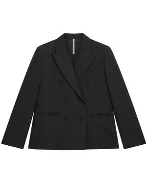 Liviana Conti Double-Breasted Blazer - Black