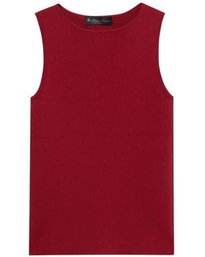 Brooks Brothers Ribbed Knit Tank Top - Red