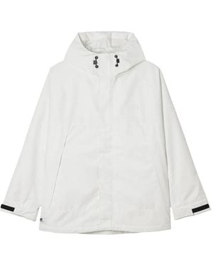 Chocoolate Hooded Logo-Patch Jacket - White