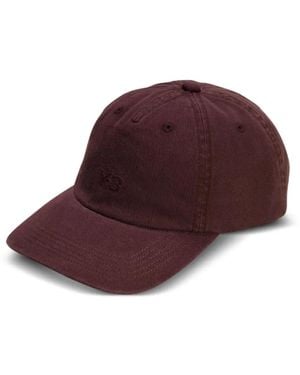 Y-3 Gorra de algodón con logo bordado - Marrón