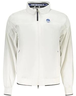 North Sails Sailor Logo-Patch Zip-Up Jacket - White