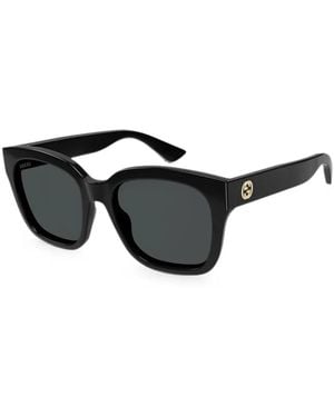 Gucci Interlocking G Square-Frame Sunglasses - Black