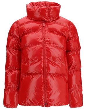 Pinko Quilted High-Neck Jacket - Red