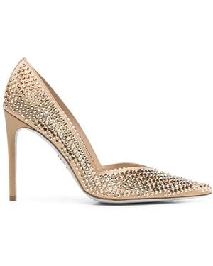 Rene Caovilla Swarovski-Embellished Pointed-Toe Court Shoes - Metallic