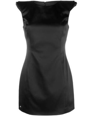 Philipp Plein Iconic Plein Satin-Finish Dress - Black