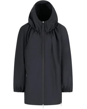 Jil Sander Hooded Gathered Jacket - Blue