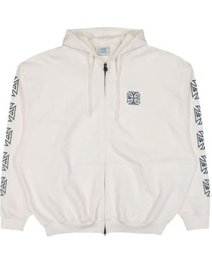 Vetements Logo zip-up hoodie - Blanco