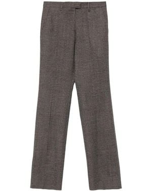 Etro Pantalones Rectos A Cuadros - Gris
