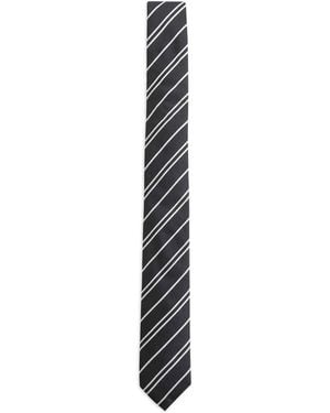 Dolce & Gabbana Striped-jacquard Silk Tie - ホワイト