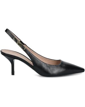 Emporio Armani Leather Slingback Pumps - Metallic