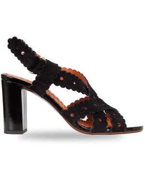 Chie Mihara Biby Scalloped Ballet Flats - Black
