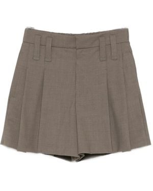 Brunello Cucinelli Pleated Shorts - グレー