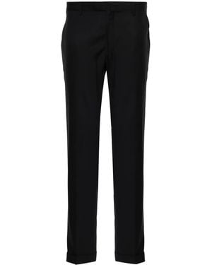 Briglia 1949 Mid-Rise Tailored Wool Trousers - Black