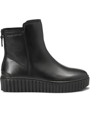 Marc O' Polo Knöchelhohe Lederstiefel - Schwarz