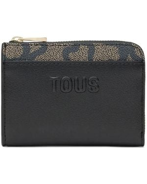 Tous Logo-Embossed Wallet - Black