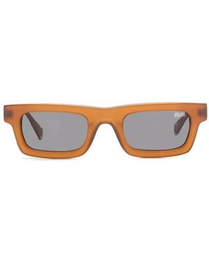 Rhude Lightning Rectangle Sunglasses - Brown
