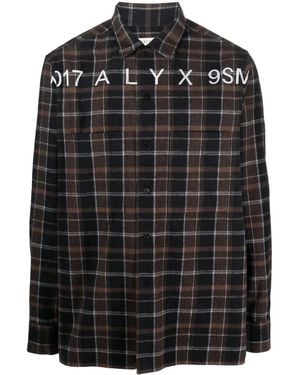 1017 ALYX 9SM Cotton Tartan Long-Sleeve Shirt - Black