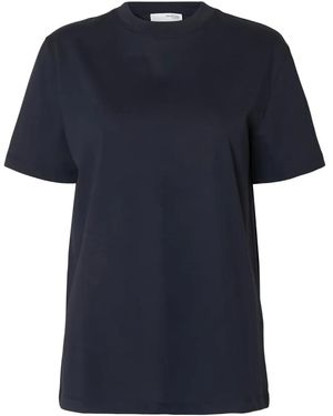 SELECTED T-Shirt Girocollo - Blu